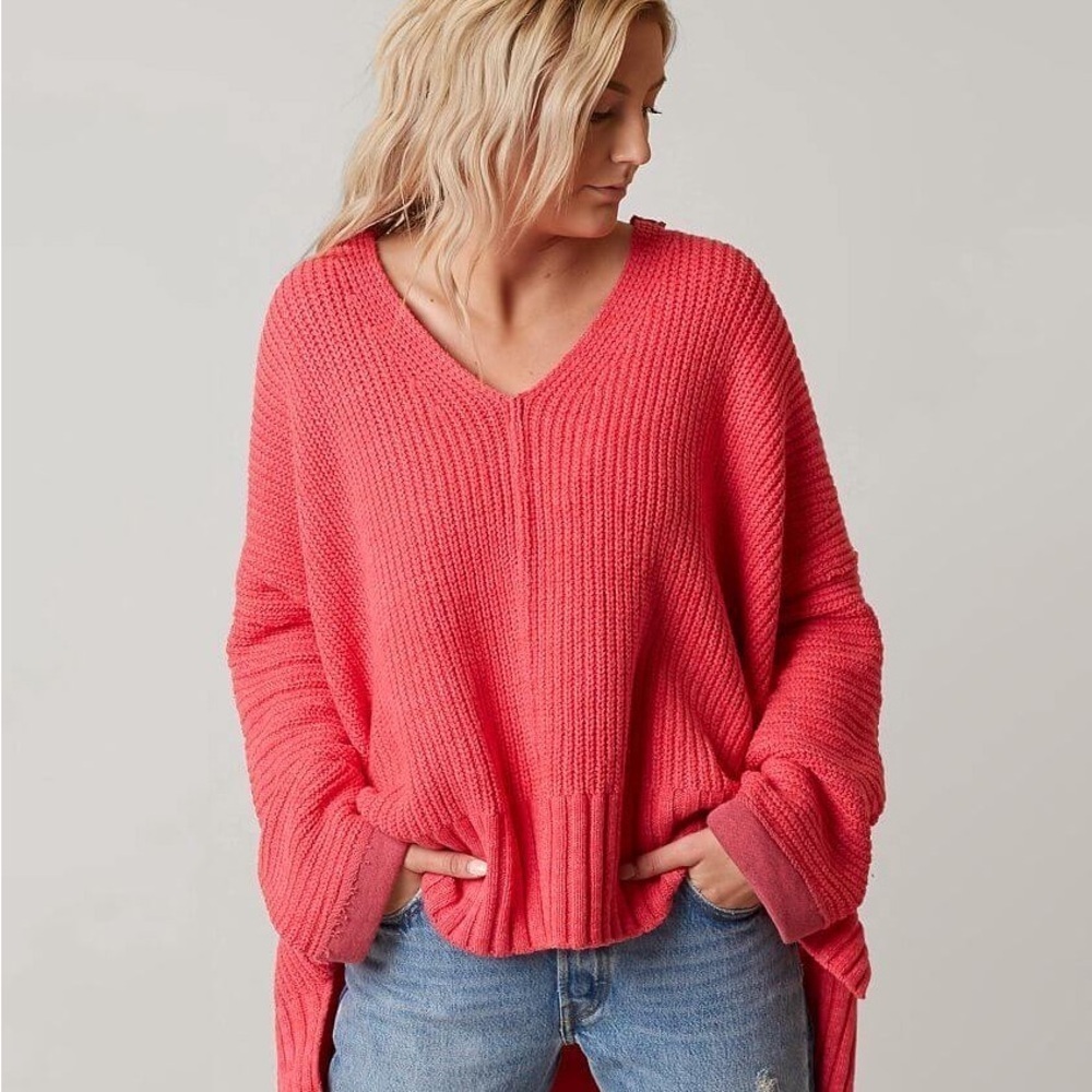 Free People Take Over Me Pink Sweater XS/S